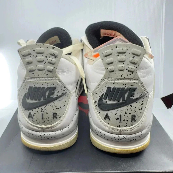 Nike Mens Air Jordan 4 Retro OG Basketball Shoes White/Black Size 9.5 840606-192 - Picture 4 of 9